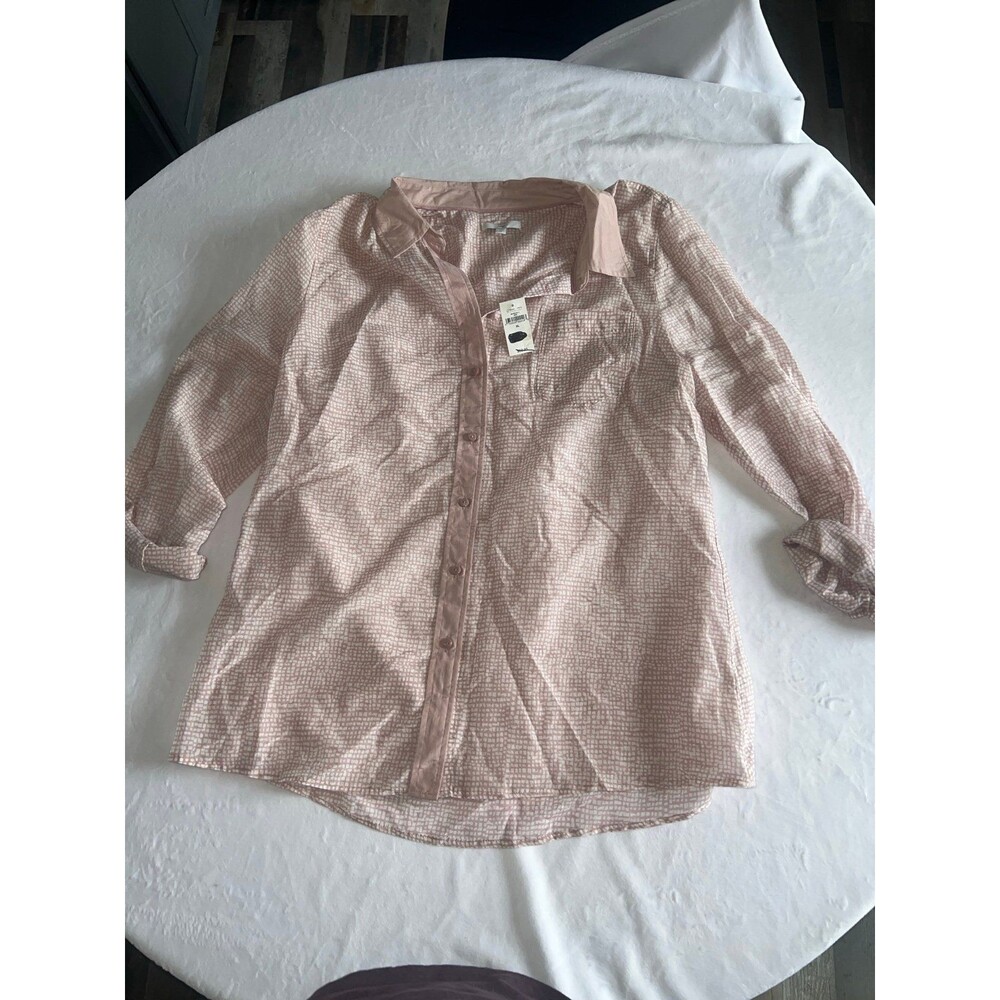 Gap Blouse Sz XL sheer, mauve/light pink